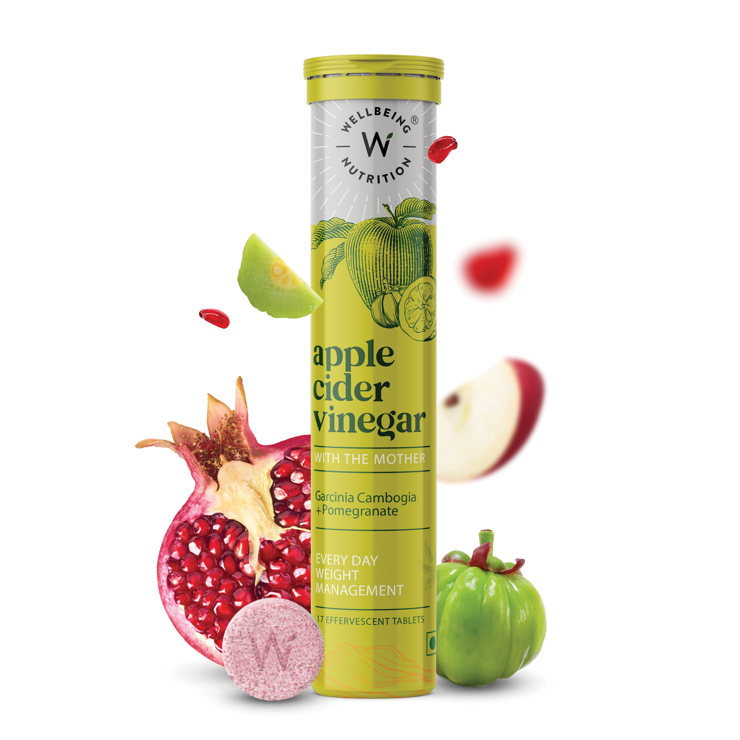 Wellbeing Nutrition Apple Cider Vinegar with Garcinia Cambogia and Pomegranate