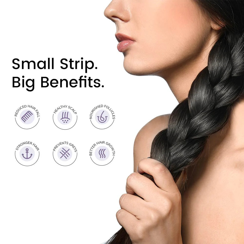 Wellbeing Nutrition Healthy Hair- Healthy Hair Oral Strips- Biotin Hair Growth Strips- Hair Fall Reduction Solution- Natural Hair Growth Supplement- Plant-Based Biotin for Hair- Strengthen Hair Follicles- Promote Keratin Bonding- Reduce Hair Fall Naturally- Nourish Hair from Within- Healthier, Stronger Hair- Prevent Hair Greying- Improve Scalp Health- melts® Healthy Hair Strips- Oral Dissolvable Hair Supplements- 100% Bioavailable Hair Vitamins- Zero Sugar Hair Care Strips- Clinically Proven Hair Growth Str