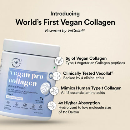 Wellbeing Nutrition Vegan Pro Collagen Powder with Vitamin C & E